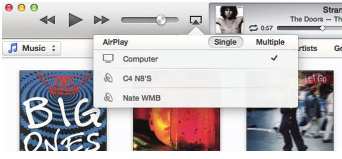 Each Wireless Music Bridge can behave as a unique end-point and will have independent volume controls. 5 Select the Wireless Music Bridge s name (assigned by your dealer). Your AirPlay icon is here.