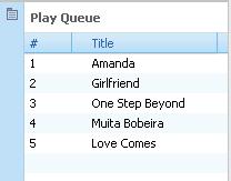 Create a play queue Drag and drop songs or playlists to the Play Queue pane.