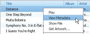 » Artwork is fetched for all selected titles. 1 In Library > Music 2 View Metadata.