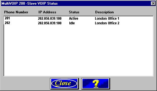 Chapter 4 - MultiVOIP Software Description window is like names in a local telephone book listing. It identifies the calling party.