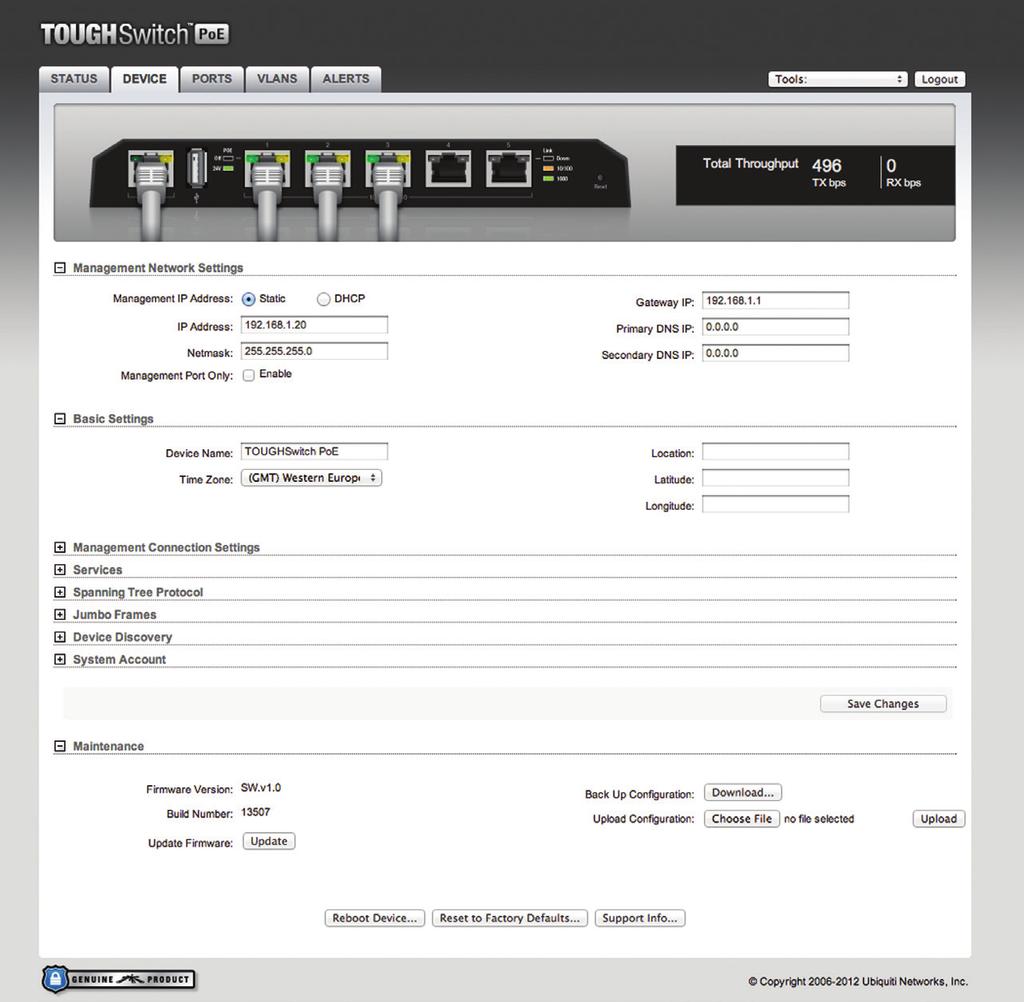 Intuitive Configuration Interface TOUGHSwitch PoE provides a user friendly configuration interface designed for efficient setup and control.
