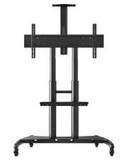 Trak mobile tv stand, affordable, height-adjustable for maximum productivity and comfort. Wide and durable base construction, steel, the T81 provides you with the maximum stability and extended use.