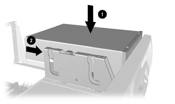 Installing a Diskette, CD-ROM, DVD-ROM, or Tape Drive 1. If you have locked the Smart Cover Lock, use Computer Setup to unlock the lock and disable the Smart Cover Sensor. 2.