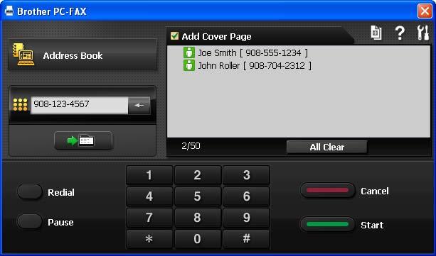 You can use the Address Book Search feature to quickly find members to send to. For the latest information and updates on the Brother PC-FAX feature, visit http://solutions.brother.com/.
