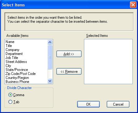 Brother PC-FAX Send Software (For FAX-2940) c When the confirmation dialog box appears, click OK. Exporting the Address Book 5 You can export the whole Address Book to an ASCII text file (*.csv).