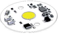 LED Modules ReadyLine COB Technical Notes LED built-in module for integration into luminaires Mains voltage: 120 V AC Power factor: > 0.95 THD: < 20 % Dimensions (ØxH): Ø 57 x 4.