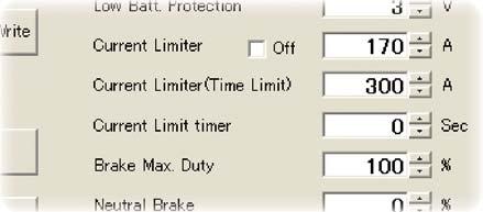 Brake Max Duty % 100 MC601C Link This setting can set the braking force between the neutral point and