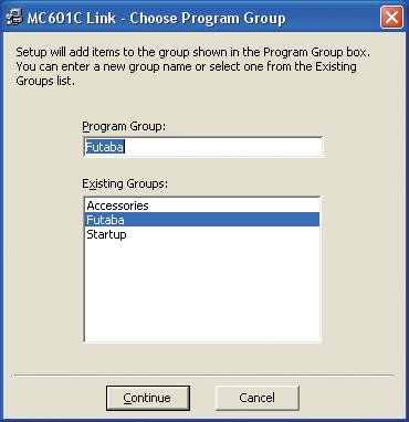 4. Confirm the program directory (save destination) at "Directory:" and click the start setup button.