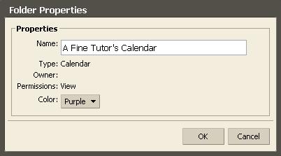 l of the calendars you wish to see, and uncheck any that you wish to hide. a. You can change the color and name of these calendars by right-clicking over the calendar and selecting Edit Properties.