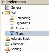 It is often useful to create a filter to file away emails from certain