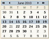 11. The current month and year can be changed by use of the arrows on the miniature calendar in the lower left-hand side of the screen.