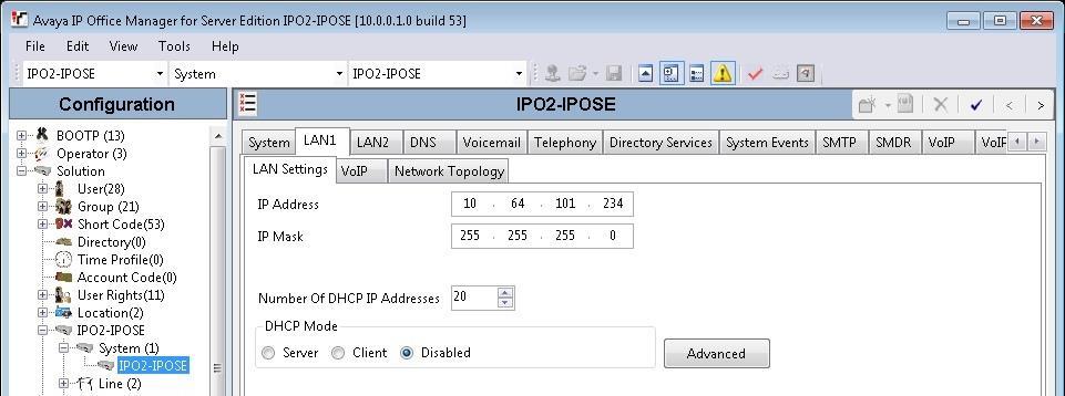 5.7. Administer SIP Registrar From the configuration tree in the left pane, select System under the primary IP Office system to display