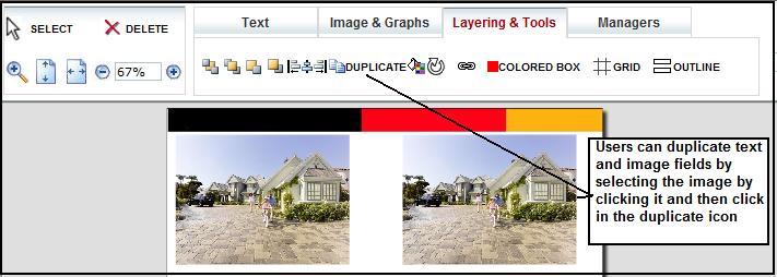 Figure 35 Re-Aligning Blocks Images and Text stage 1 c) Duplicating Images