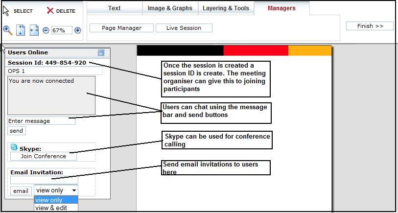 in Group Canvas. One User Creates a Live Session and other users are able sign in to the session.