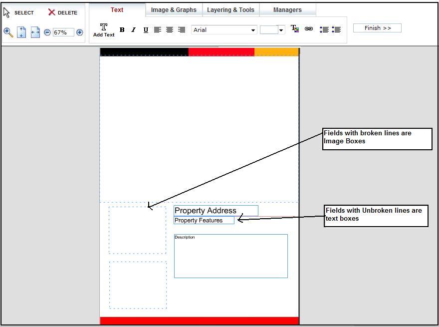 Group Canvas V5.0 25 IMAGE FUNCTIONS Image Boxes are either set on the templates as fields or the users can add them.