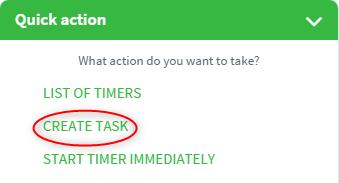 Create Task This button will enable you to create a task even when you are not in the Matters page.