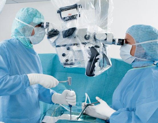 allows for easy maneuvering and passing of instruments enabling the microscope to be used in spine