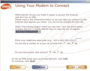 After canceling the new modem setup you should be given the following dialog box, you will want to click on