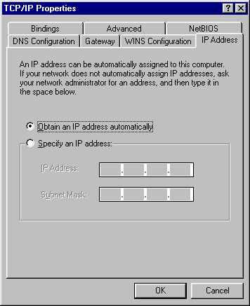 Select the tab IP Address, by clicking once on it.