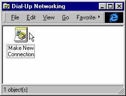 Double-click on the icon Dial-Up Networking