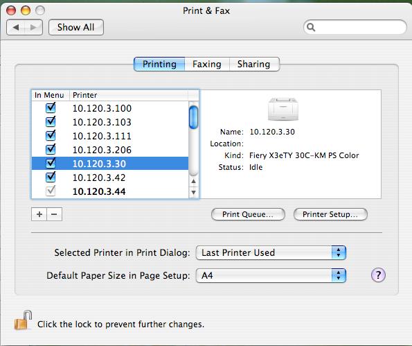 3) The print dialog box will pop up. Click on the + sign to add a printer.