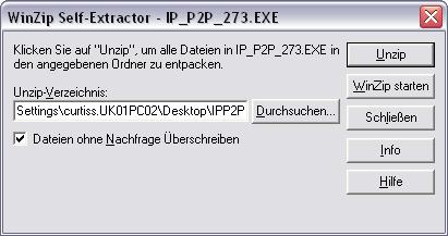 7) This WinZip window will most likely be in German.