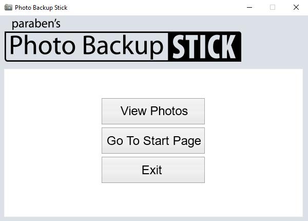 Remember, the Photo Backup Stick will scan all folders and sub folders in a location recursively so you only have to add the top level folder and it will find all photos in that folder and all