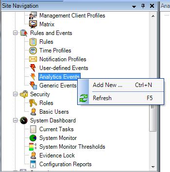 2.5. Configure Default innovi Event & Alarm The default configuration described in this section allows for every event sent from innovi to be reported as an alarm in Milestone's Smart Client.