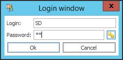 41 6.1 Change password Lets start by changing password. Open MARK5 from you desktop. 1. 1 Here you will meet the login window.
