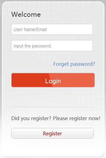 Figure 11. 9 Login Interface 2) Click to register an account if you do not have one and use the account to log in. Figure 11.