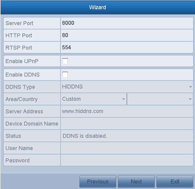 Figure 2. 11 Advanced Network Parameters 7. Click Next button after configuring the advanced network parameters, which will take you to the HDD Management window, shown in Figure 2.