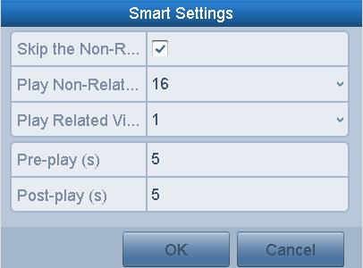 Figure 6. 14 Smart Playback Interface 4. Select a date in the calendar and click the button to play. Refer to Table 6.