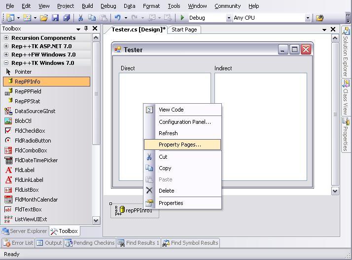 Add your TreeViewRecDirect and TreeViewRecIndirect components: