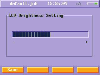 6.8. LCD Brightness Setting In the second page of setting menu, select LCD Brightness Setting function button and press enter key to enter this menu.