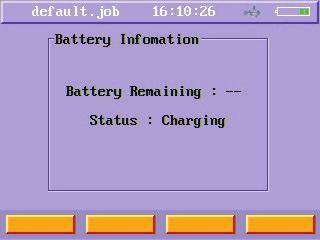 8.5. Battery Information This menu shows you the remaining power of battery in main unit and the charging status of the main unit. 8.6.