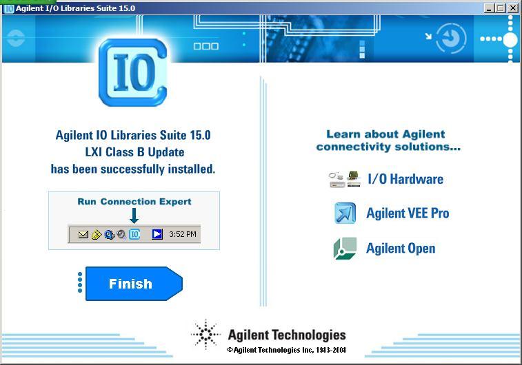 11. Verify that the drivers have been installed correctly by checking Agilent Technologies 82350B