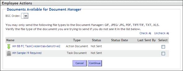 Viewing and Updating Qualifications and Credentials 2. Click the corresponding View hyperlink under the Actions column for the employee. The Employee Actions pop-up displays. 3.