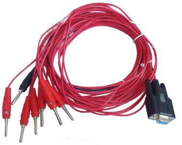 Please see pictures for further illustration of data acquisition lead types: Fig 2.2.2A 7-lead, 1 black and 6 red for testing 1.
