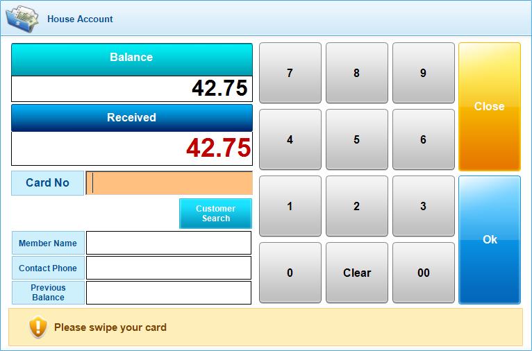 (Figure 8) Manual Credit Card Input When the Manual Credit Card Input is selected, a window (Figure 8) will appear prompting you to enter the amount.