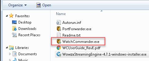 Permissions needed in EL4 Web To install Watch Commander: 1. Double click the WatchCommander.