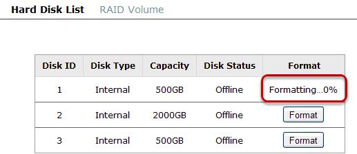 Once a RAID volume is created, it can be deleted at anytime by choosing the "Delete RAID" action in the RAID volume page.