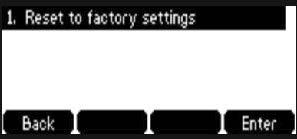 reset the phone to factory settings: to Reset &