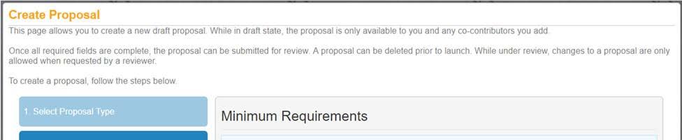 META will display a list of course proposals. Choose the proposal you wish to clone from this list, and click Select Proposal. Make sure you are selecting an active proposal, not a draft.