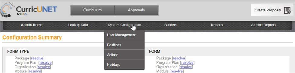 Return to this page from within the Administrative area by clicking Admin Home.