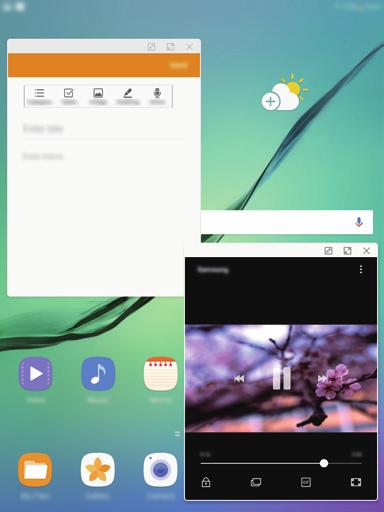 Multi window Introduction Multi window lets you run two apps at the same time in the split