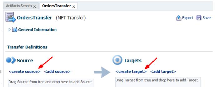 Chapter 9 9.2.1 Creating Transfers, Sources, and Targets The file delivery structure of Oracle MFT consists of the following types of artifacts: Sources define the origin of files.