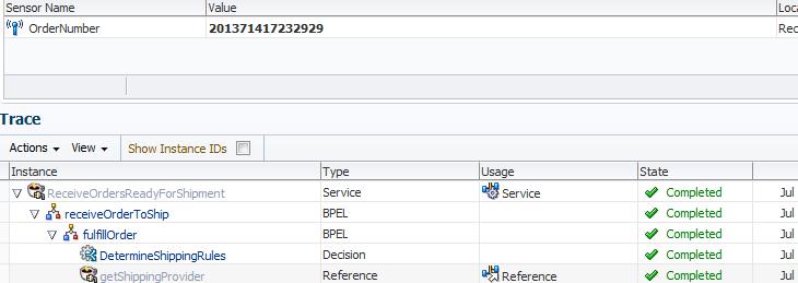 This enables you to track composite sensor names and values on the Flow Instances page or the Flow