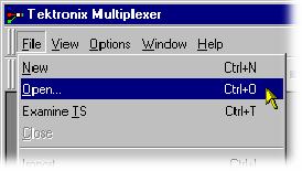 Multiplexer - Getting Started Alternatively use the Ctrl+O keyboard shortcut or drag the file from Windows Explorer and drop it into the Multiplexer window.