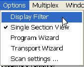 Multiplexer - Views SI Filtering Table elements can be