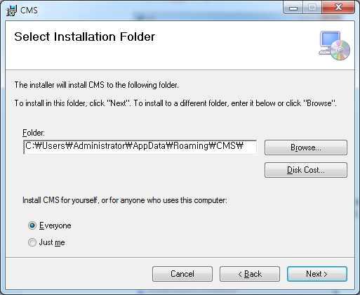 installer file, CMS Installer 32(64).